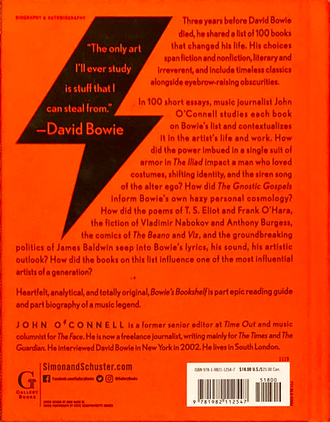 John O'Connell "Bowie's Bookshelf: 100 Books that Changed David Bowie's Life" Book (2019)