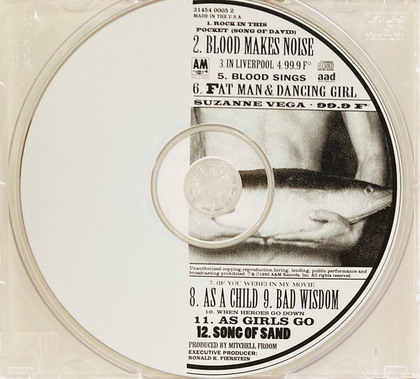 Suzanne Vega "99.9F" CD (1992)