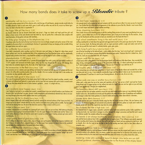 Various "How Many Bands Does It Take To Screw Up A Blondie Tribute...?" 2xLP (2001)