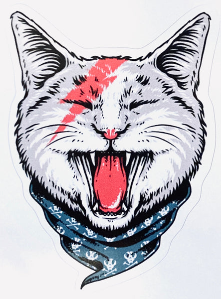Bowie Cat Rock Sticker