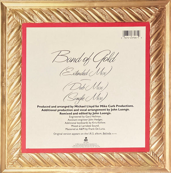 Belinda Carlisle/Freda Payne “Band Of Gold” 12” Single (1986)