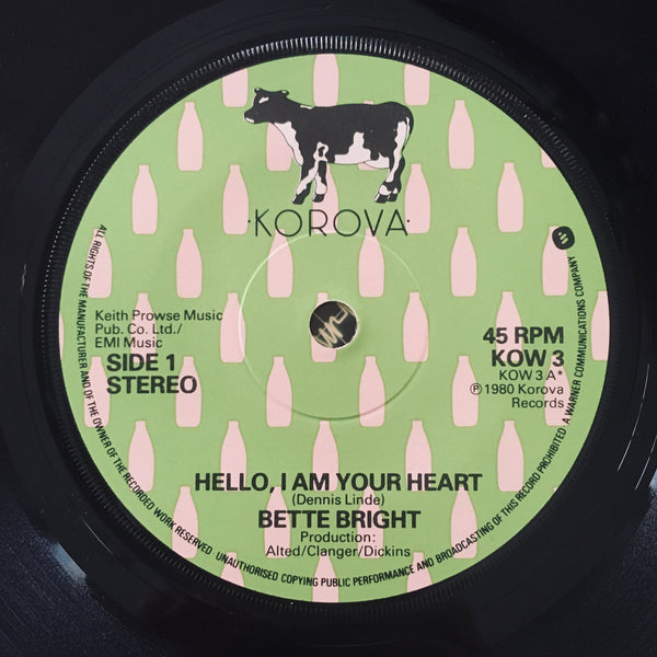 Bette Bright “Hello I Am Your Heart” Single (1980)