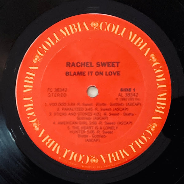 Rachel Sweet "Blame It On Love" LP (1982)
