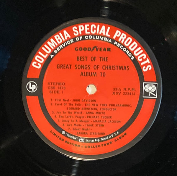 Various Artists "Goodyear: Best Of The Great Songs Of Christmas" LP (1970)