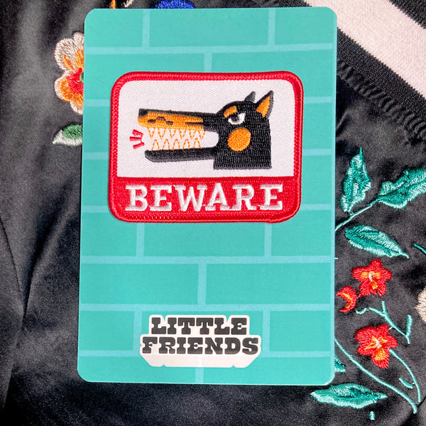 Little Friends "Beware" Dog Patch