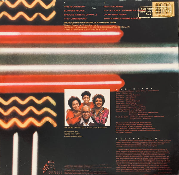 Staple Singers "Turning Point" LP (1984)