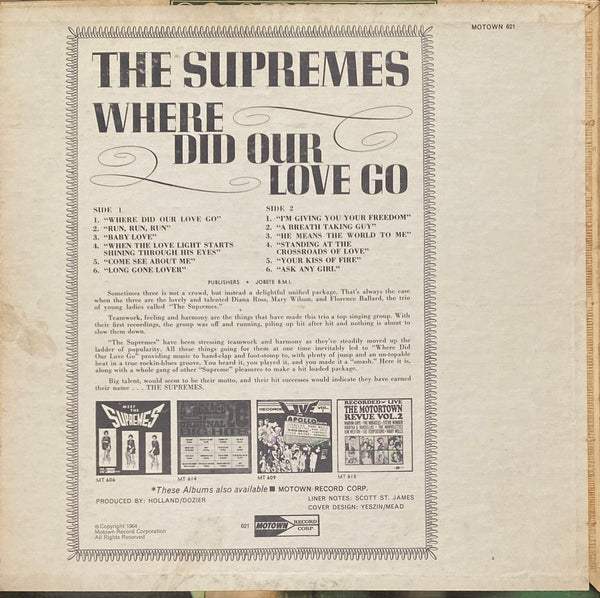 Supremes, The "Where Did Our Love Go" LP (1964)