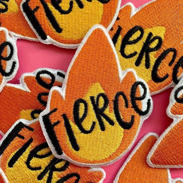 Solbeam "Fierce" Flame Embroidered Patch