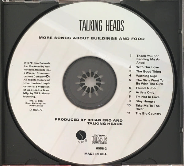 Talking Heads “More Songs About Buildings And Food” CD (1987)