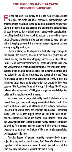 Kathy Iandoli "God Save the Queens: The Essential History of Women In Hip-Hop" Book (2019)